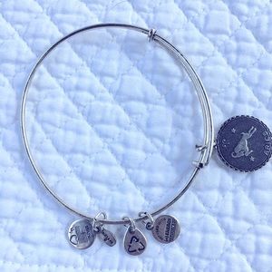 Alex and Ani ARIES silver tone adjustable bangle